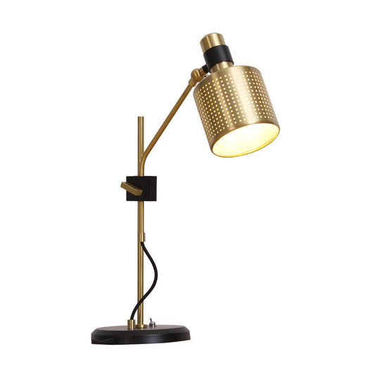 Gold Minimalist 1-Head Metal Living Room Table Light