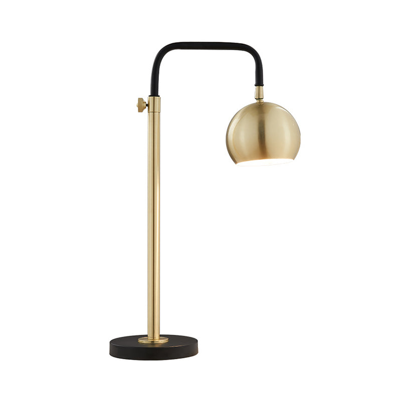 Modern Metal Dome Shaped Gold Nightstand Lamp With 1 Bulb Essential Living Room Lighting