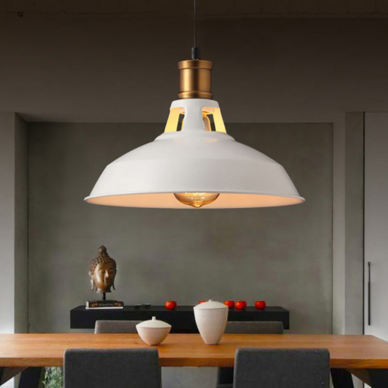 Dining Room Ceiling Light Fixture: 10.5/12/15 W 1-Light Hanging With Barn Shade - Farmhouse Style In