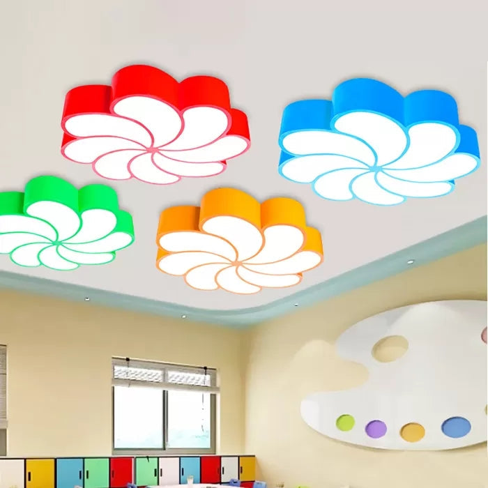 18"/22" Petal Flush Mount LED Ceiling Lamp in Vibrant Colors and Brightness Settings – Perfect for Bedrooms