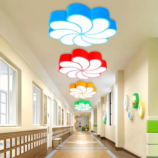 18/22 Petal Flush Mount Led Ceiling Lamp In Vibrant Colors And Brightness Settings Perfect For