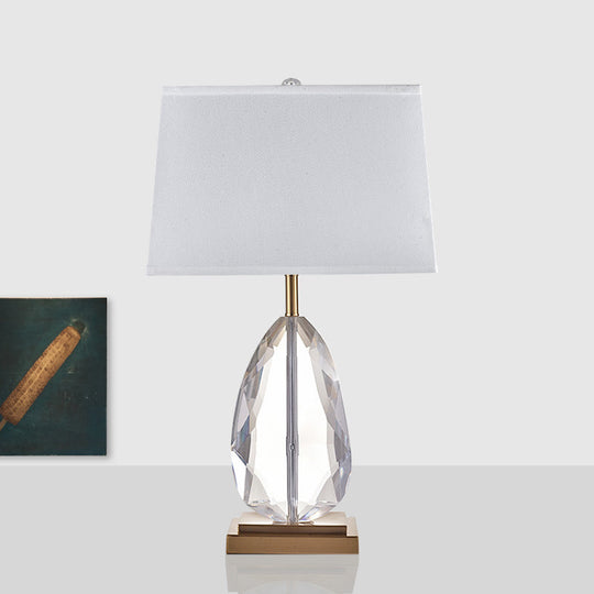 Teardrop Crystal Book Light - Contemporary Task Lighting Solution In White