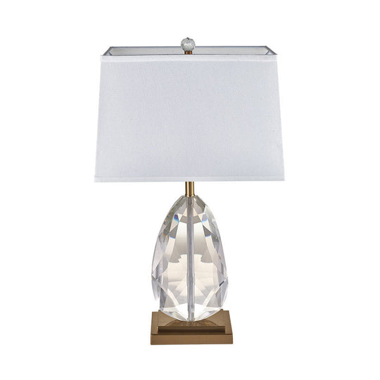 Teardrop Crystal Book Light - Contemporary Task Lighting Solution In White