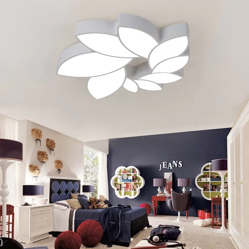 Cartoon Lotus Ceiling Mount Light - LED Flush Light for Baby Bedroom