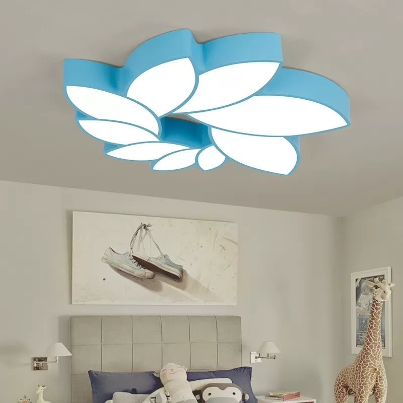 Cartoon Lotus Ceiling Mount Light - LED Flush Light for Baby Bedroom