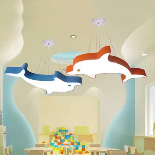 Modern Led Kitchen Pendant Light Delightful Dolphin Acrylic Ceiling Hanging Fixture