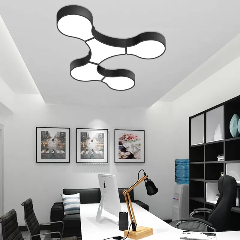 Modern Led Ceiling Lamp For Living Room - Metal & Acrylic Mount Light