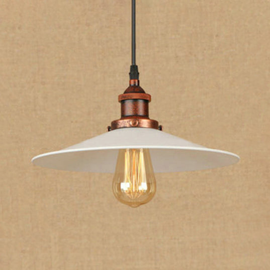 Saucer Metal Suspension Lamp - Industrial Style Kitchen Pendant Light 8.5/10 Width 1 Bulb