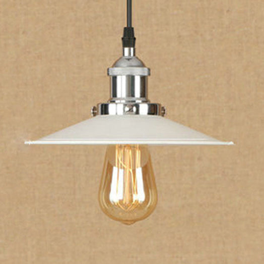 Saucer Metal Suspension Lamp - Industrial Style Kitchen Pendant Light 8.5/10 Width 1 Bulb