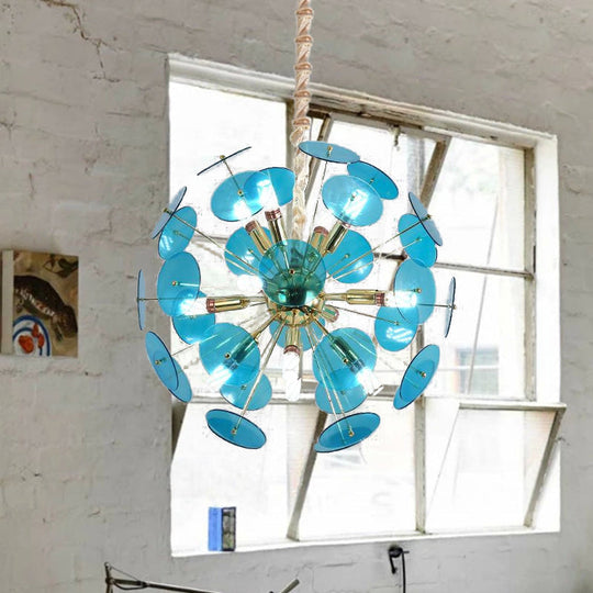 Nordic Metal Led Globe Pendant Chandelier - Adjustable Cord + Grey/White/Sky Blue Options