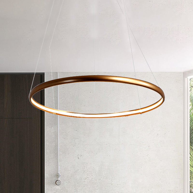 Modern Black Brown Gold Orbit Led Ceiling Light: 1/2/3-Light Acrylic Chandelier In Warm White