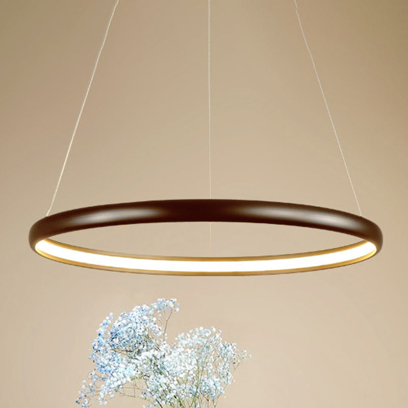 Modern Black Brown Gold Orbit Led Ceiling Light: 1/2/3-Light Acrylic Chandelier In Warm White