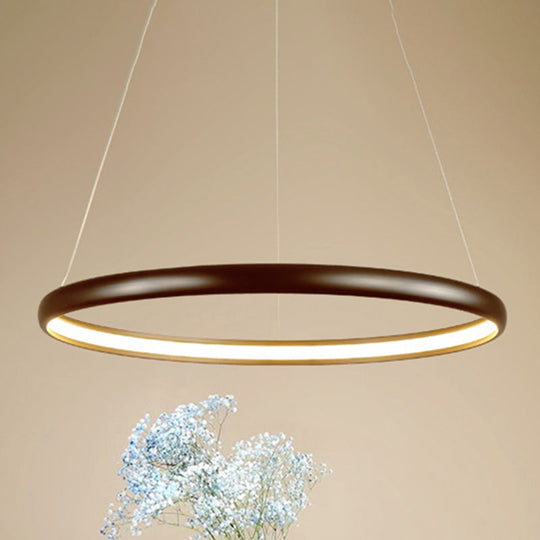 Modern Black Brown Gold Orbit Led Ceiling Light: 1/2/3-Light Acrylic Chandelier In Warm White