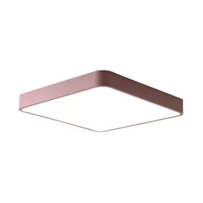 Nordic Style LED Ceiling Lamp - Slim Square Flush Mount for Offices & Hallways