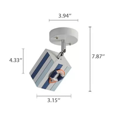 Contemporary Rotatable Rectangular Metal Gallery Ceiling Mount Spotlight with High Brightness