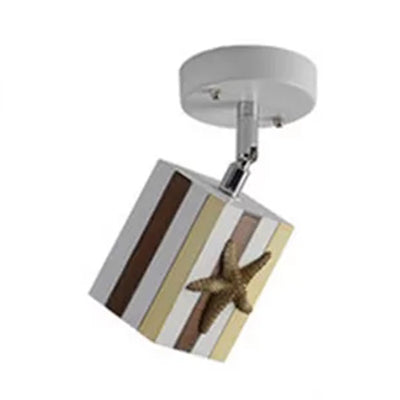 Contemporary Rotatable Rectangular Metal Gallery Ceiling Mount Spotlight with High Brightness