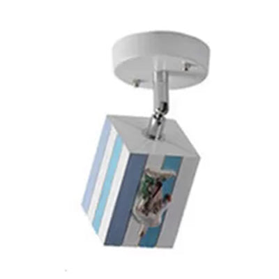 Contemporary Rotatable Rectangular Metal Gallery Ceiling Mount Spotlight with High Brightness