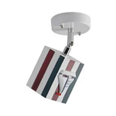 Contemporary Rotatable Rectangular Metal Gallery Ceiling Mount Spotlight with High Brightness