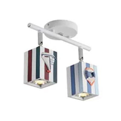 Contemporary Rotatable Rectangular Metal Gallery Ceiling Mount Spotlight with High Brightness