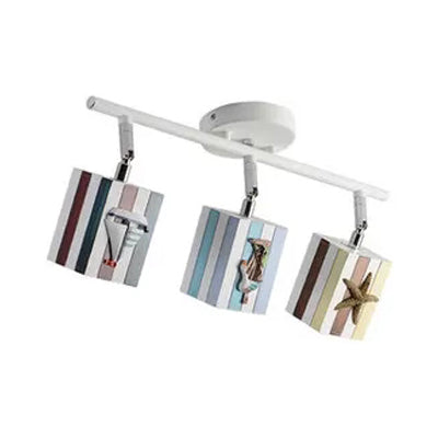 Contemporary Rotatable Rectangular Metal Gallery Ceiling Mount Spotlight with High Brightness