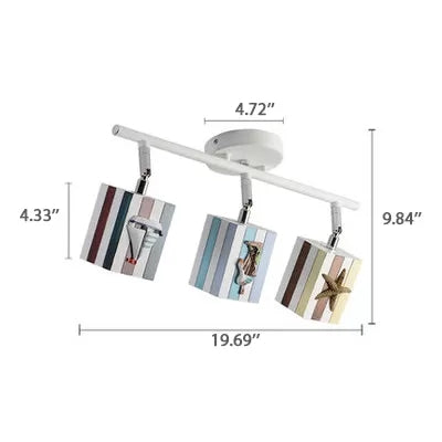 Contemporary Rotatable Rectangular Metal Gallery Ceiling Mount Spotlight with High Brightness