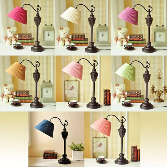 Modern Fold Bucket Study Desk Light For Boys Girls Bedroom