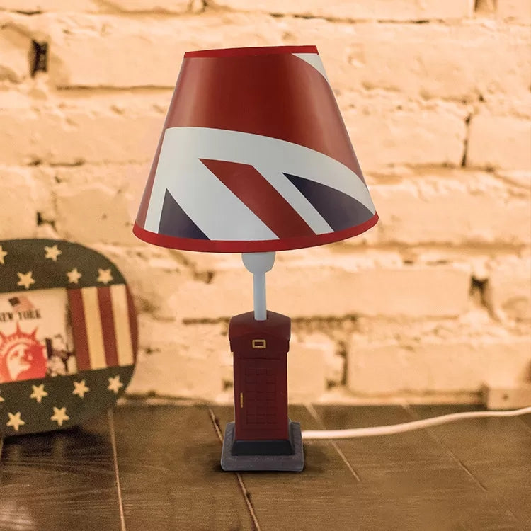 Modern Tapered Shade Desk Lamp - Stylish Office Lighting Solution Red