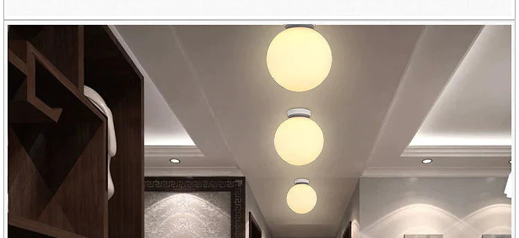 Modern Simple Milk White Ball LED Ceiling Lamp