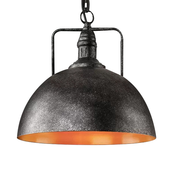 8/12/16 W Antique Style Metal Pendant Light In Dark Grey/Light Grey - Perfect For Dining Room