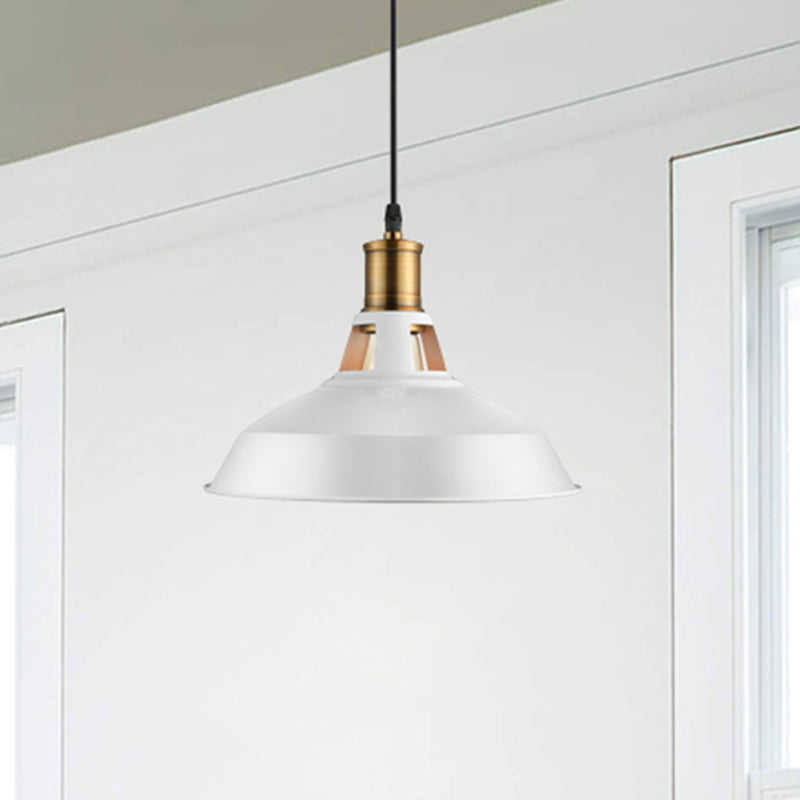 Dining Room Ceiling Light Fixture: 10.5/12/15 W 1-Light Hanging With Barn Shade - Farmhouse Style In