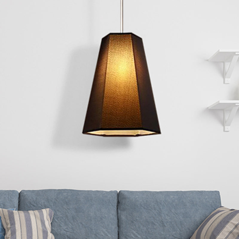 Tapered Fabric Hanging Light - Industrial Style Ceiling Pendant Fixture