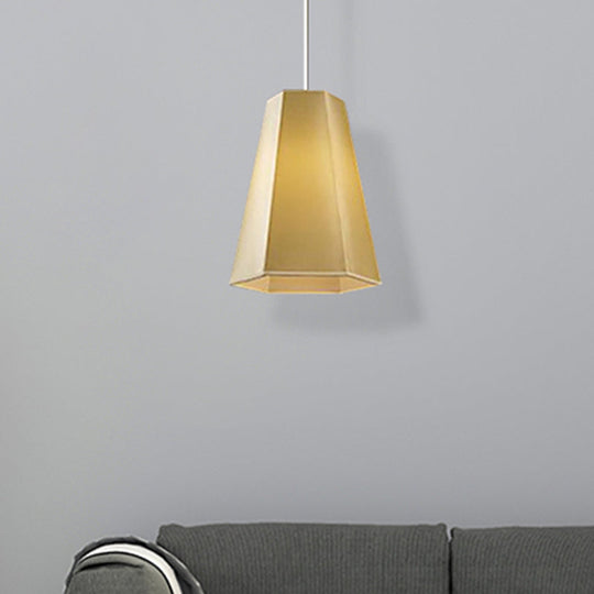 Tapered Fabric Hanging Light - Industrial Style Ceiling Pendant Fixture