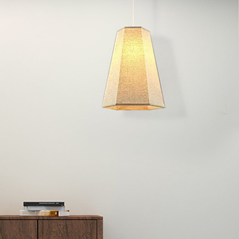 Tapered Fabric Hanging Light - Industrial Style Ceiling Pendant Fixture