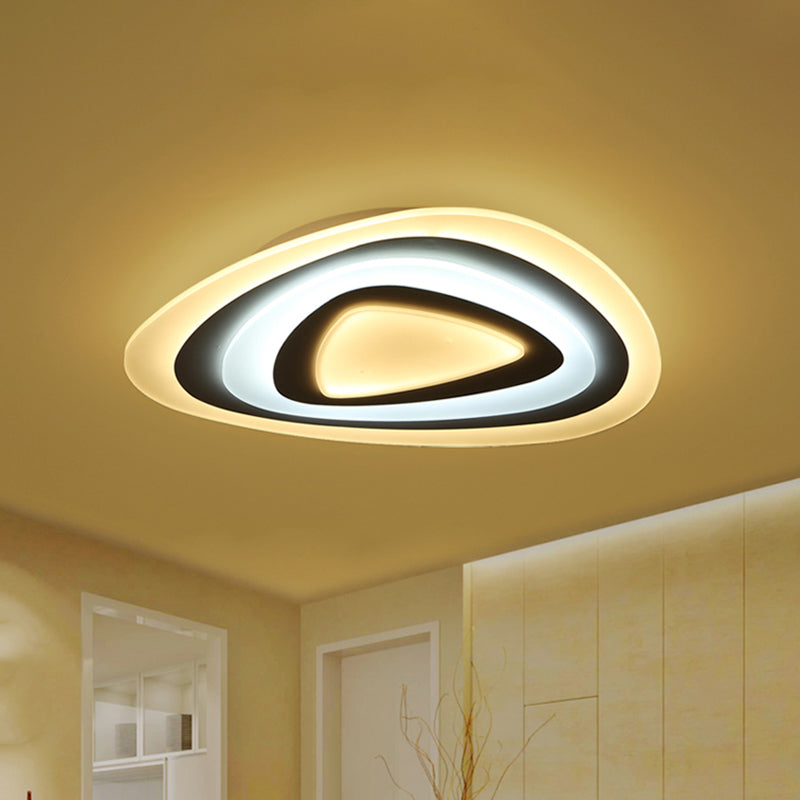 Ultrathin Acrylic Shade Led Ceiling Light - Wide Flush Mount Lamp For Bedroom 19.5/23.5/31.5 Size