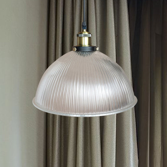 Industrial Dome Prismatic Glass Pendant Ceiling Light - Add A Stylish Touch To Your Living Room