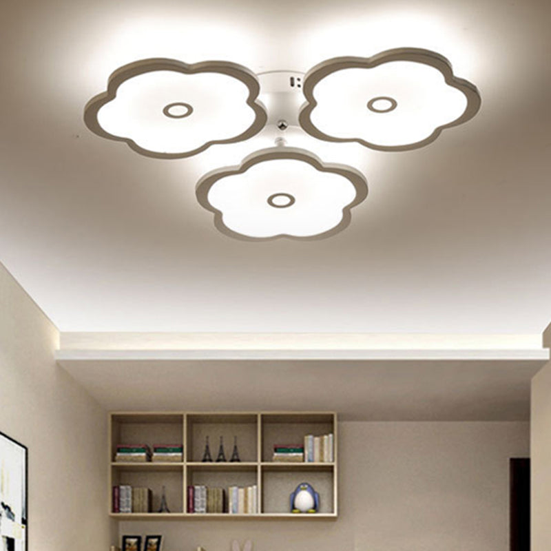 Modern Iron Acrylic Ceiling Lights - 3/6/9 Heads Unique Flower Design - Indoor Lighting