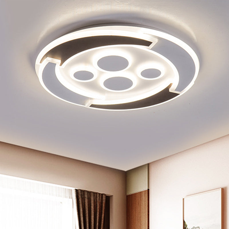 Acrylic Round Ceiling Lights - Modern Unique White Fixtures in 3 Colors