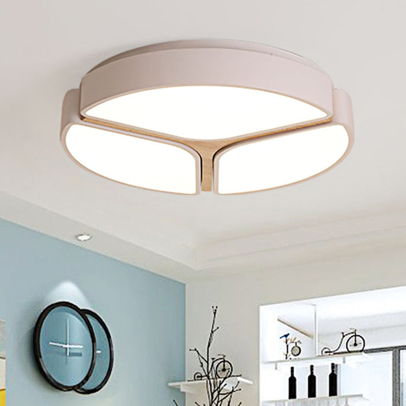 16"/19.5"/23.5" Macaron Metallic LED Flushmount Light - Warm/White Light