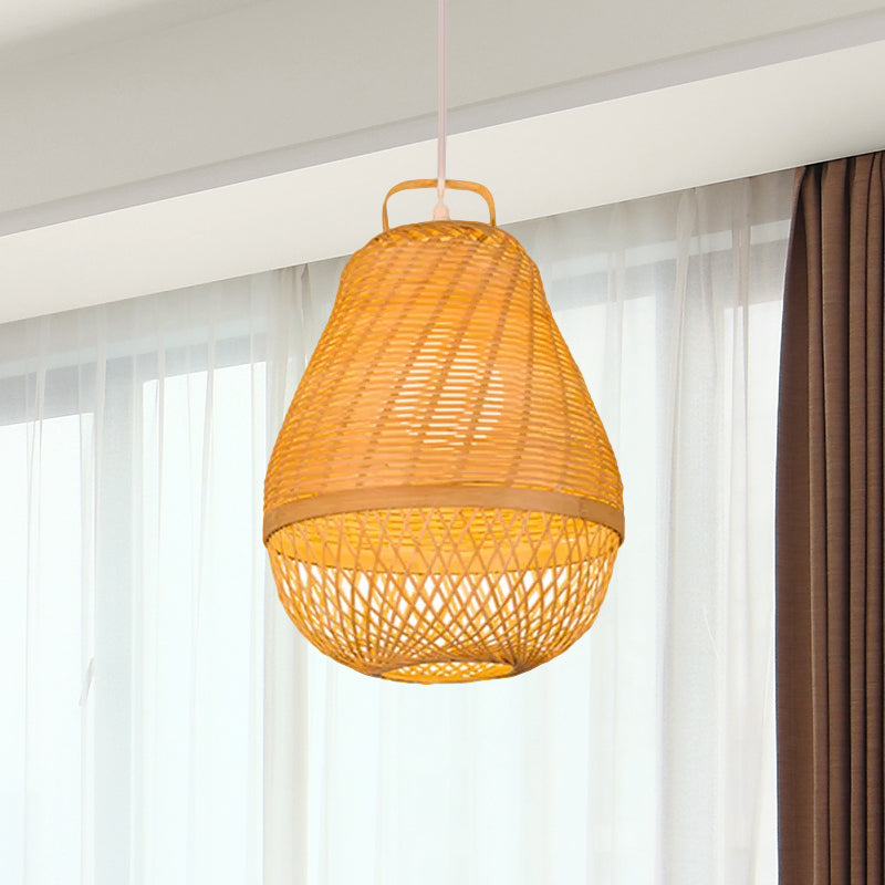 Bamboo Bird Cage Hanging Light For Asian-Inspired Dining Rooms