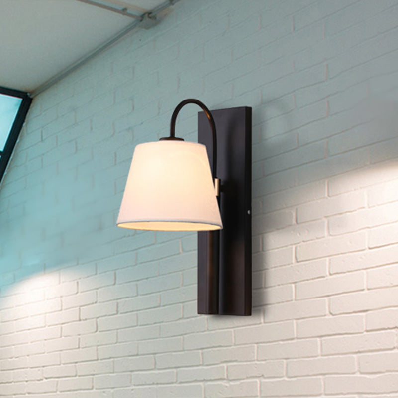 Modern Metal Wall Lamp With Conical Shade - Mounted Light Fixture For Living Room