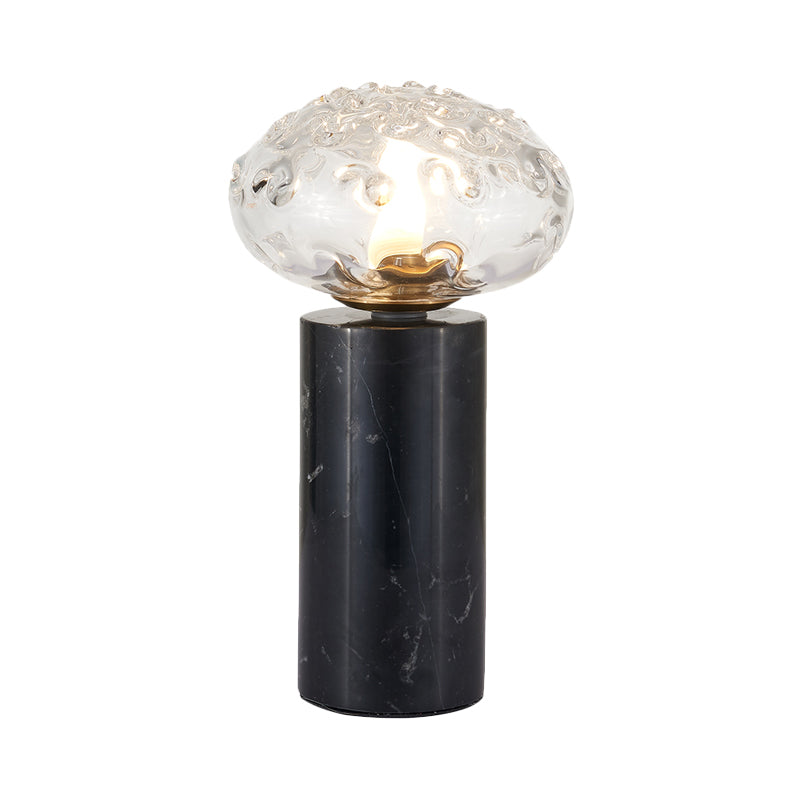 Modern Black Table Lamp With Crystal Shade - Ideal Reading Light