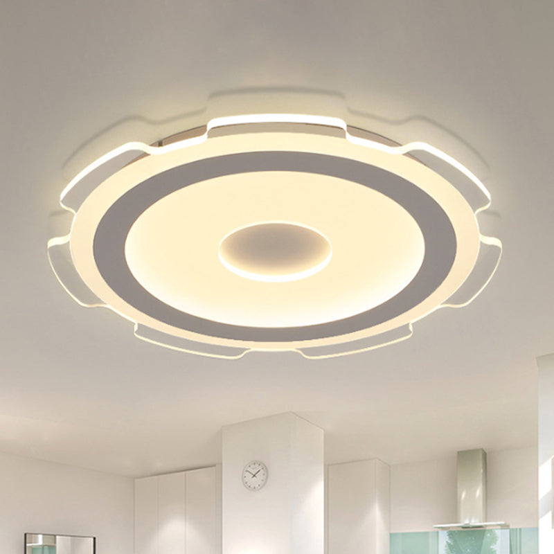 Modern Acrylic LED Flush Mount Light - 16.5"/20.5"/24.5" Wide - Warm/White Light - Perfect for Living Rooms