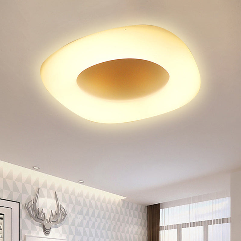 Modern Flush Ceiling Light: Circle/Square Acrylic LED Lamp for Porch and Bathroom