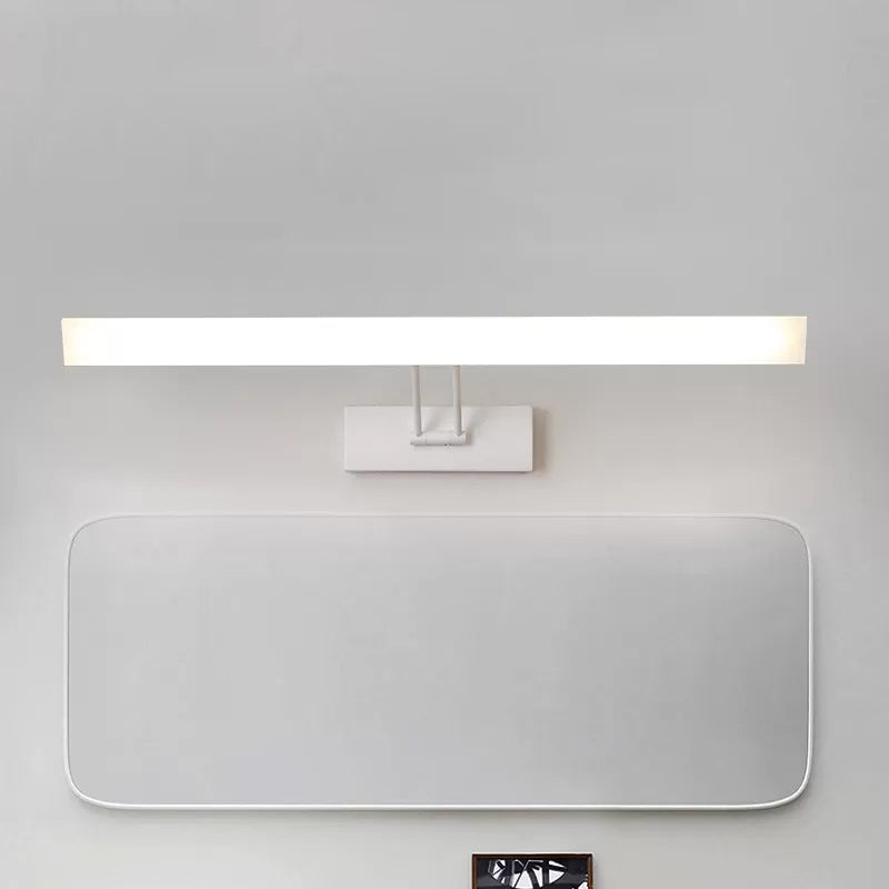 Modern Rectangular Wall Light - Black/White 16.5/20.5 W Led Acrylic Vanity Lighting Warm/White For