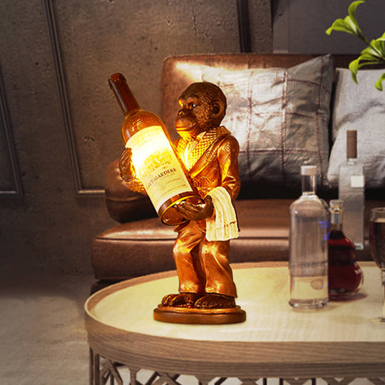 Industrial Monkey Table Lamp: One-Light Desk Light For Restaurants Cafes And Childrens Bedrooms