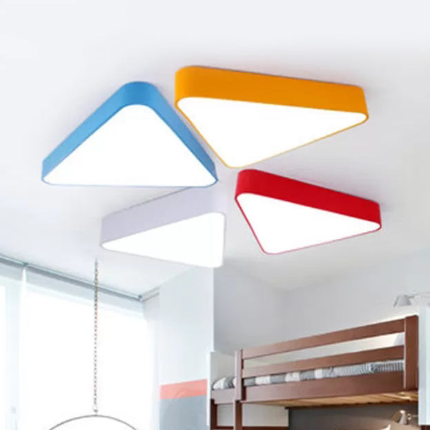 Modern Triangle LED Ceiling Light - Slim Flush Mount Design