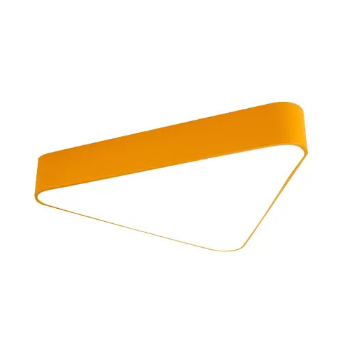 Modern Triangle Led Ceiling Light - Slim Flush Mount Design Yellow / Warm 18