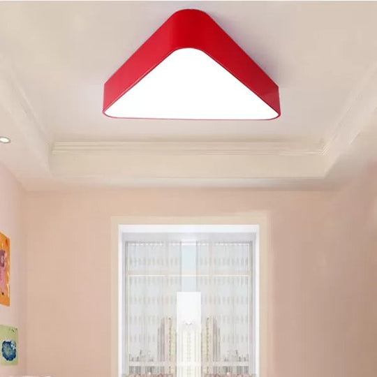 Modern Triangle LED Ceiling Light - Slim Flush Mount Design