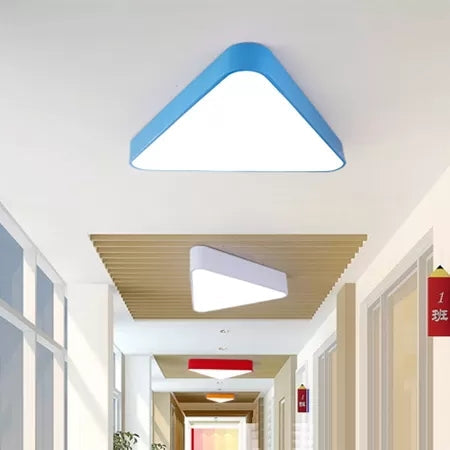 Modern Triangle LED Ceiling Light - Slim Flush Mount Design