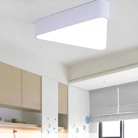 Modern Triangle LED Ceiling Light - Slim Flush Mount Design